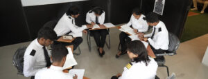 Stuent Pilots Having a Group Study Session